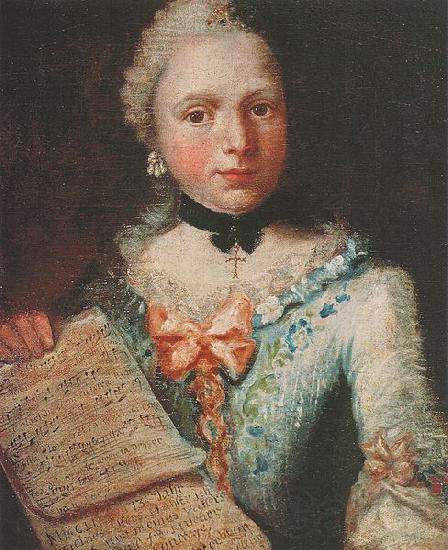 Angelica Kauffmann Selbstportrat als Sangerin mit Notenblatt France oil painting art